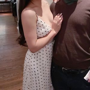 REVOLVE WRAP DRESS POLKA DOTS SIZE M